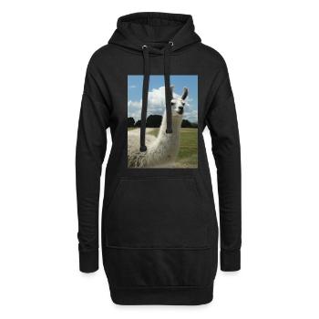 lama, alpaca, alpaca love, gift - Hoodie Dress - black - Front