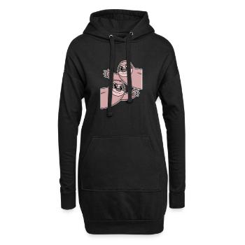 Paresseux paresseux - Sweat-shirt à capuche long Femme - noir - Devant