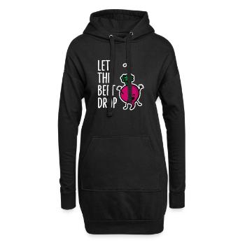 Laissez tomber la betterave, battez la chute EDM DJ Dance Music - Sweat-shirt à capuche long Femme - noir - Devant