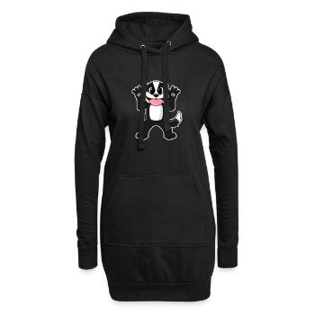 Dachs Dachse - Hoodie-Kleid - Schwarz - Vorne
