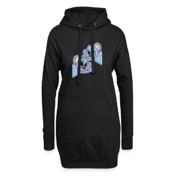 Koala Koalas - Sweat-shirt à capuche long Femme - noir - Devant