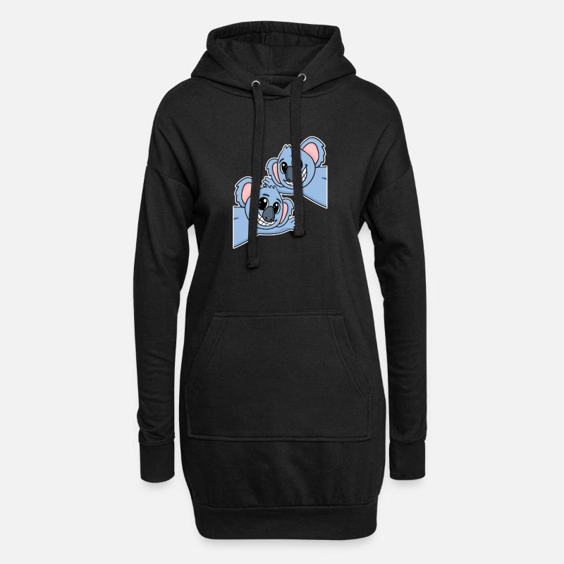 Koala Koalas - Sweat-shirt à capuche long Femme - noir