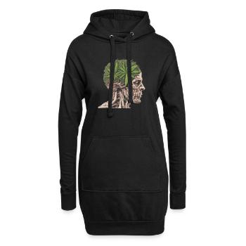 Weed in my head - Hoodie-Kleid - Schwarz - Vorne