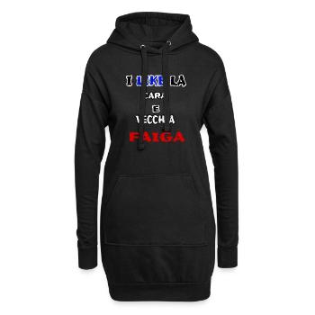 belle chemise CARA E VECCHIA FAIGA jerry calà - Sweat-shirt à capuche long Femme - noir - Devant