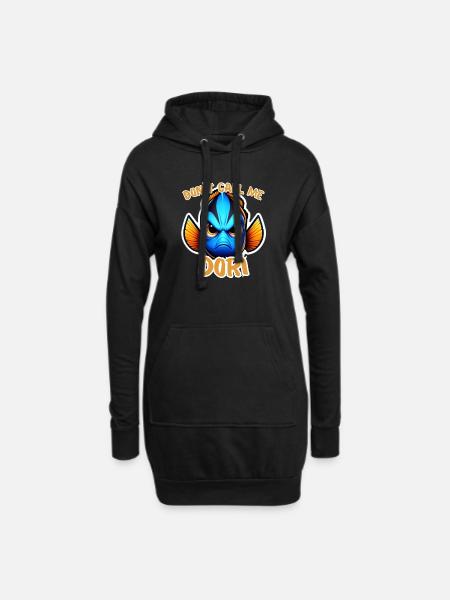 Wütende Dori - Hoodie-Kleid - Schwarz