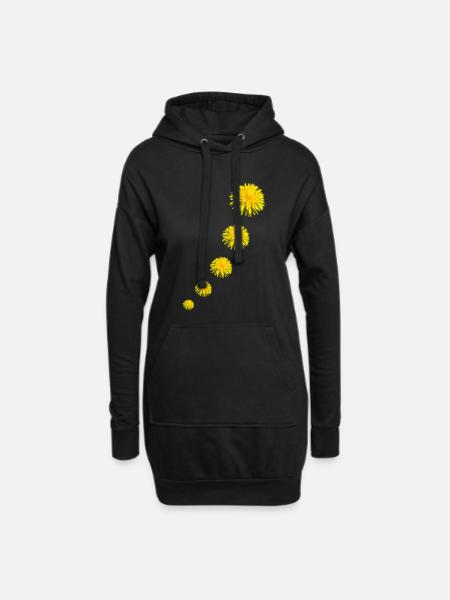LÖWENZAHN II - Hoodie-Kleid - Schwarz
