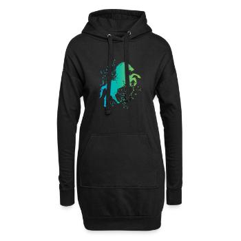 Pferd Illustration Explosion Kunst Symbol icon - Hoodie-Kleid - Schwarz - Vorne