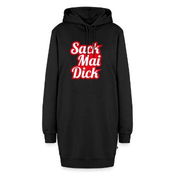 SackMaiDick - Hoodie-Kleid - Schwarz - Vorne