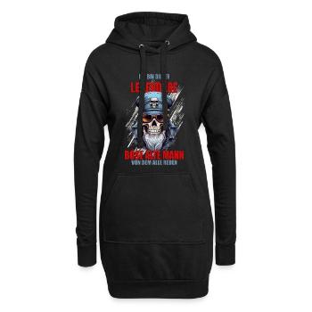 Ich bin dieser Legendäre Böse Alte Mann - Hoodie-Kleid - Schwarz - Vorne
