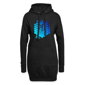Handball Fokus pur fuer Frauen - Hoodie-Kleid - Schwarz - Vorne