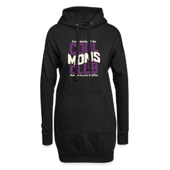 Club des mamans cool - Un cadeau des mamans pour la fête des mères - Sweat-shirt à capuche long Femme - noir - Devant