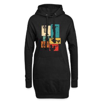 Trompete Musiker Orchester Trompeter - Hoodie-Kleid - Schwarz - Vorne