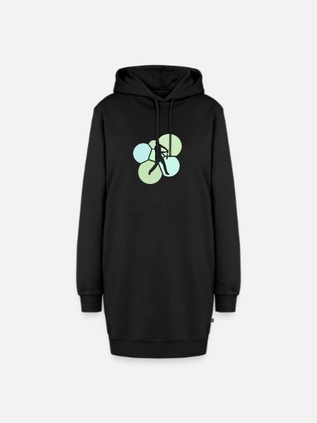 Baseball Baserunning Catcher - Hoodie-Kleid - Schwarz