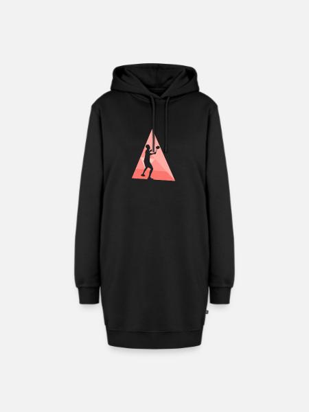 Badminton Drop Serve - Hoodie-Kleid - Schwarz