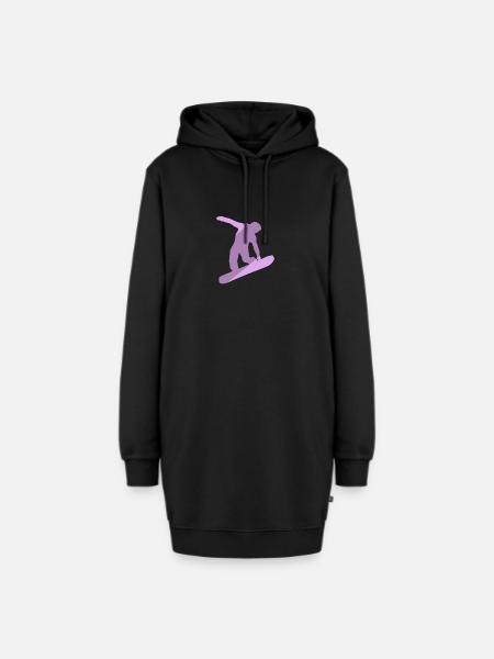 Snowboard SnowBoarder - Hoodie-Kleid - Schwarz