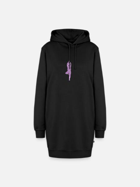Yoga Mantra Power - Hoodie-Kleid - Schwarz