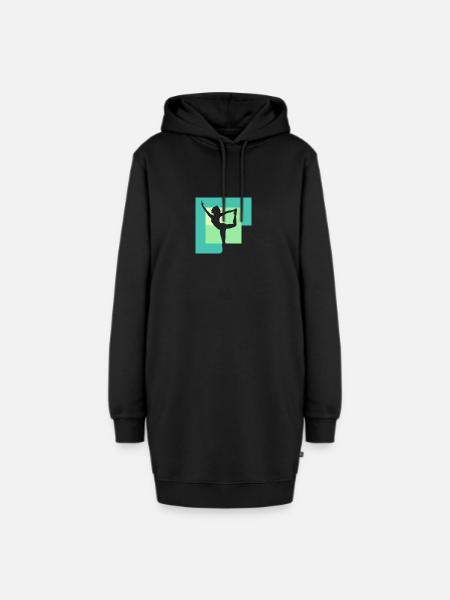 Yoga Mantra Mantra Power - Hoodie-Kleid - Schwarz