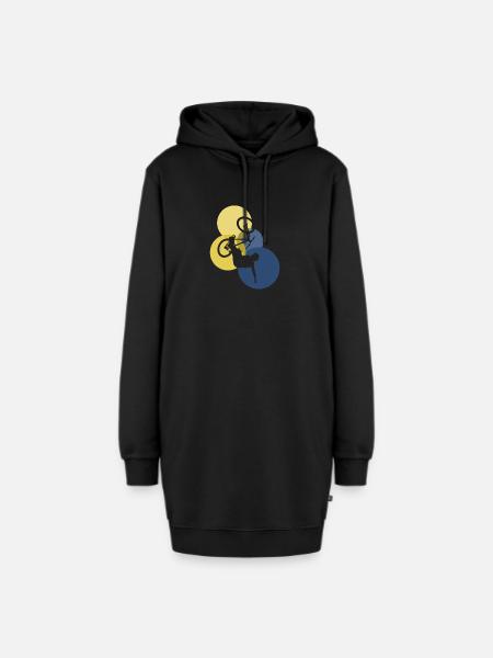 Trail Trail - Hoodie-Kleid - Schwarz