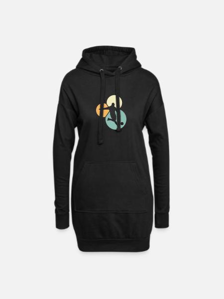Defender Fußball - Hoodie-Kleid - Schwarz