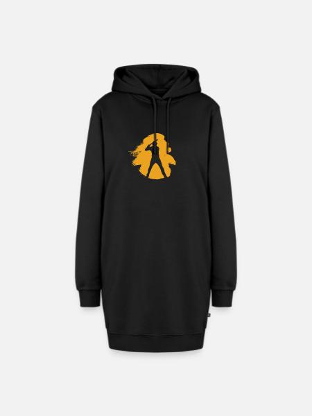 Baseball Baseballer Baserunner - Hoodie-Kleid - Schwarz