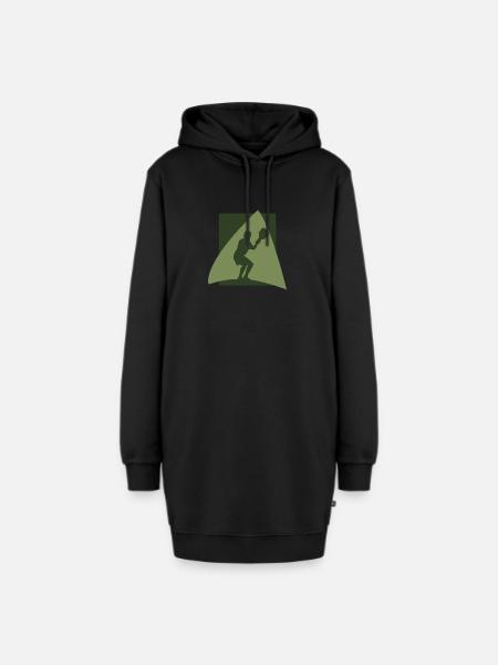 Fogo Lacrosseschläger - Hoodie-Kleid - Schwarz