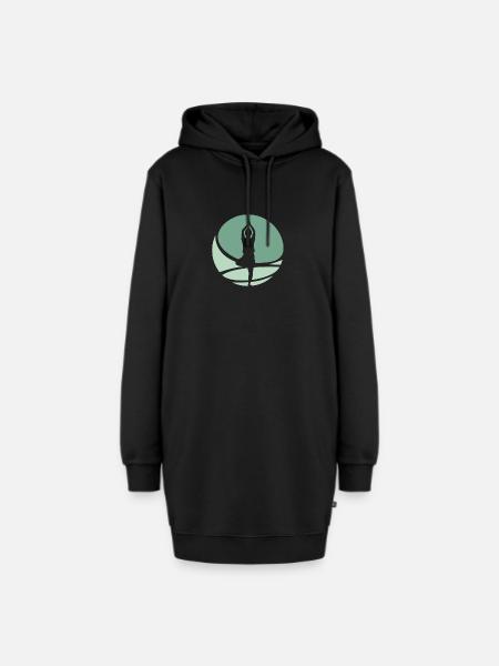 Meditation Vinyasa Mindfulness - Hoodie-Kleid - Schwarz