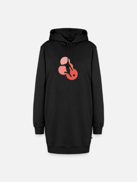 Striker Soccer Striker - Hoodie-Kleid - Schwarz