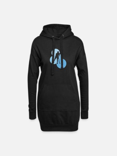 Stick Indoor - Hoodie-Kleid - Schwarz