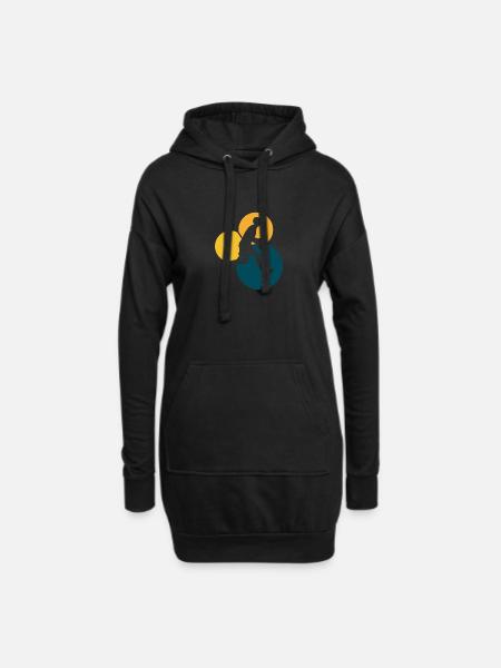 Hooping Hoop w - Hoodie-Kleid - Schwarz