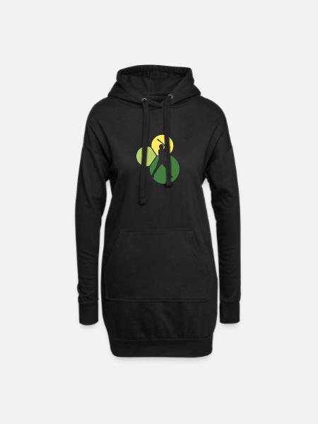 Baseballer Baseball - Hoodie-Kleid - Schwarz