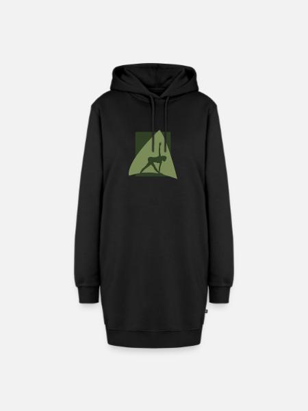 Meditation Mantra - Hoodie-Kleid - Schwarz