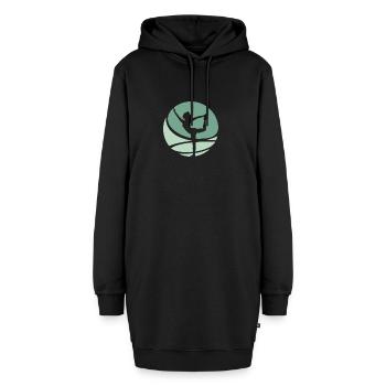 Méditation Yin Méditation - Sweat-shirt à capuche long Femme - noir - Devant
