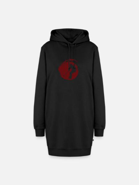 Eishockeyspieler Hockey - Hoodie-Kleid - Schwarz