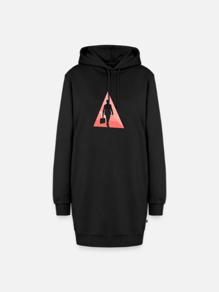 Bänker Banking Business - Hoodie-Kleid - Schwarz