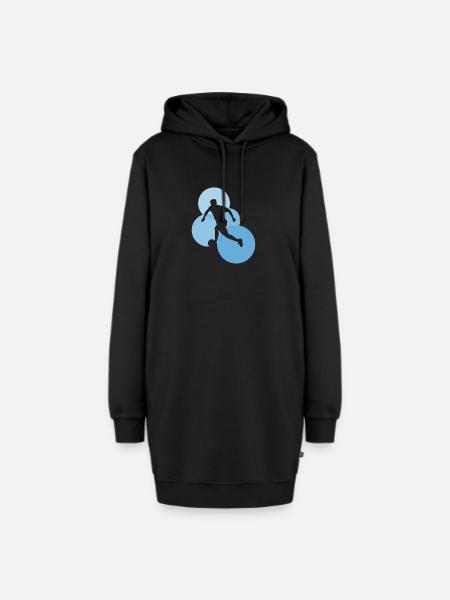 Beachball Strand Strand - Hoodie-Kleid - Schwarz