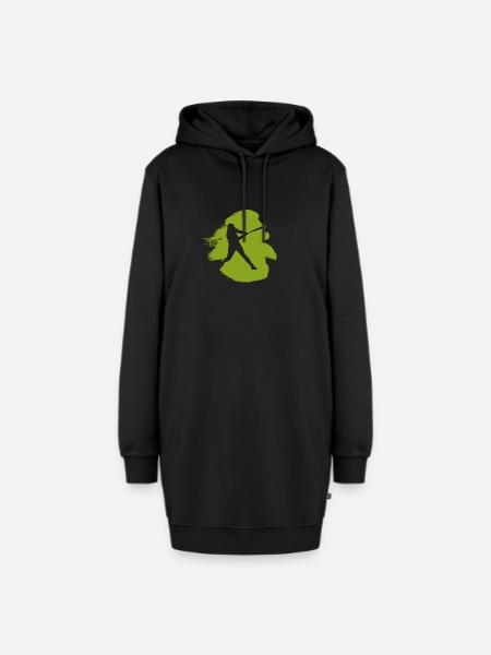 Baseball Softball Baseball - Hoodie-Kleid - Schwarz