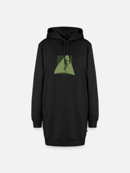 Skateboard Skateboarder - Hoodie-Kleid - Schwarz