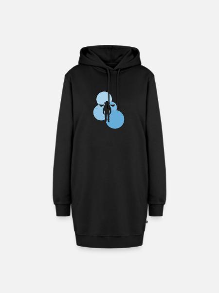 Bienen Biene Wabe - Hoodie-Kleid - Schwarz