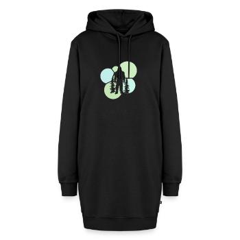 Lochness Lochness Yeti - Hoodie-Kleid - Schwarz - Vorne