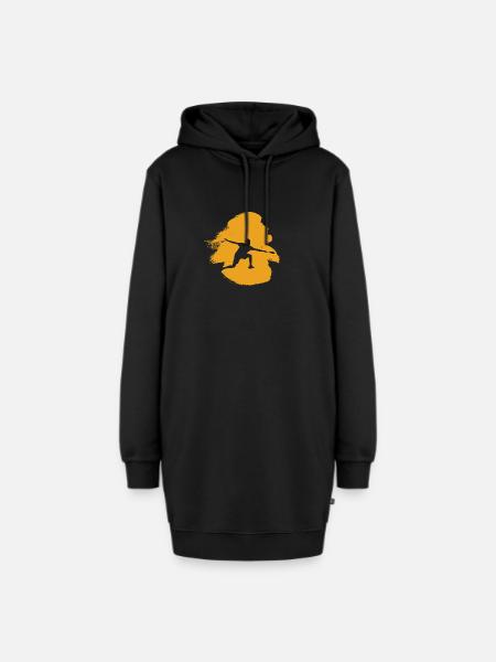 Badminton Drop Smash - Hoodie-Kleid - Schwarz