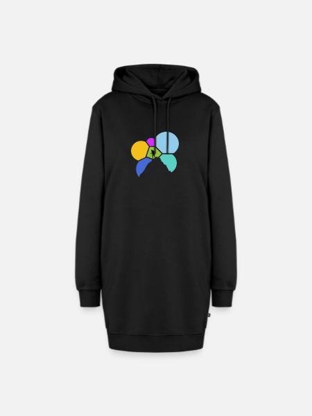 Kletterwand Felsklettern Berg - Hoodie-Kleid - Schwarz