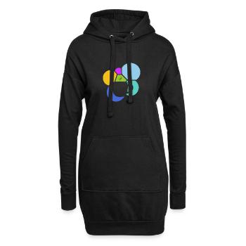 Kaffee Cappuccino Espresso - Hoodie-Kleid - Schwarz - Vorne
