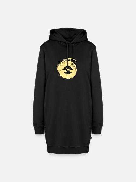 Baum Bonsai Baum Wachsen - Hoodie-Kleid - Schwarz