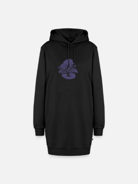 Gartenbau Botanisch Blumen - Hoodie-Kleid - Schwarz