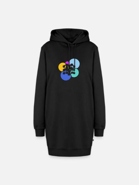 Kryptowährung Bitcoin Blockchain - Hoodie-Kleid - Schwarz