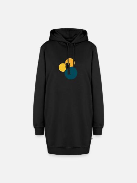 Backpacking Pilger Wandern - Hoodie-Kleid - Schwarz