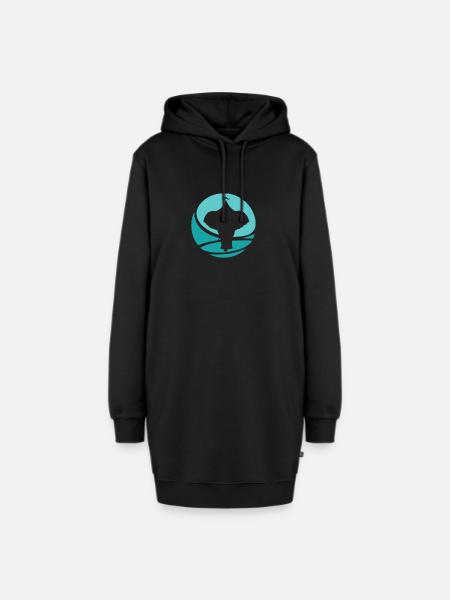 Elefanten Zirkuszelt Akrobatik - Hoodie-Kleid - Schwarz