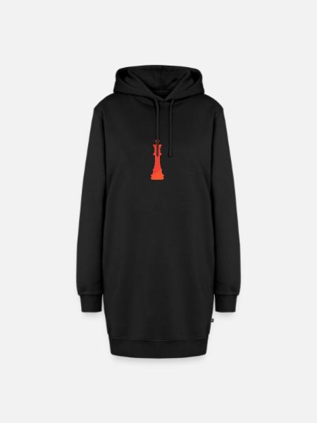 Schach Strategie Bischof - Hoodie-Kleid - Schwarz