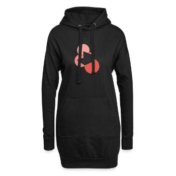 Blogging Blogging Blogger - Hoodie-Kleid - Schwarz - Vorne