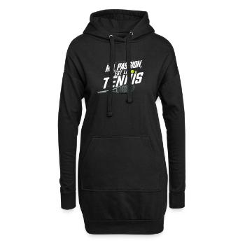 Ma passion c'est le tennis - Sweat-shirt à capuche long Femme - noir - Devant